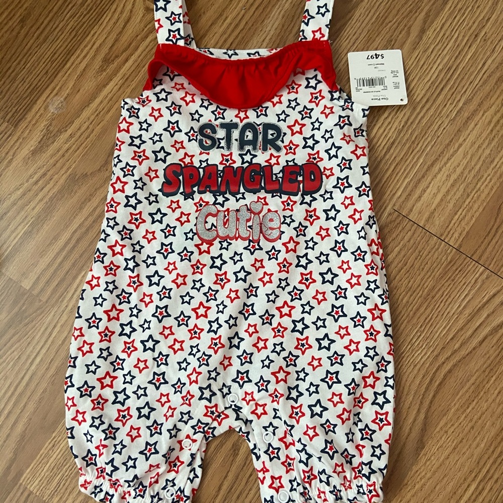 4th of July romper outfit